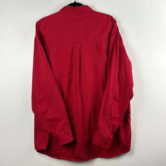 CHAPS RL Red 100% cotton long sleeves EUC button down extra buttons XXL - Picture 6 of 8